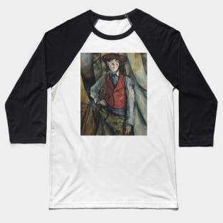 Boy in a Red Waistcoat by Paul Cezanne Baseball T-Shirt